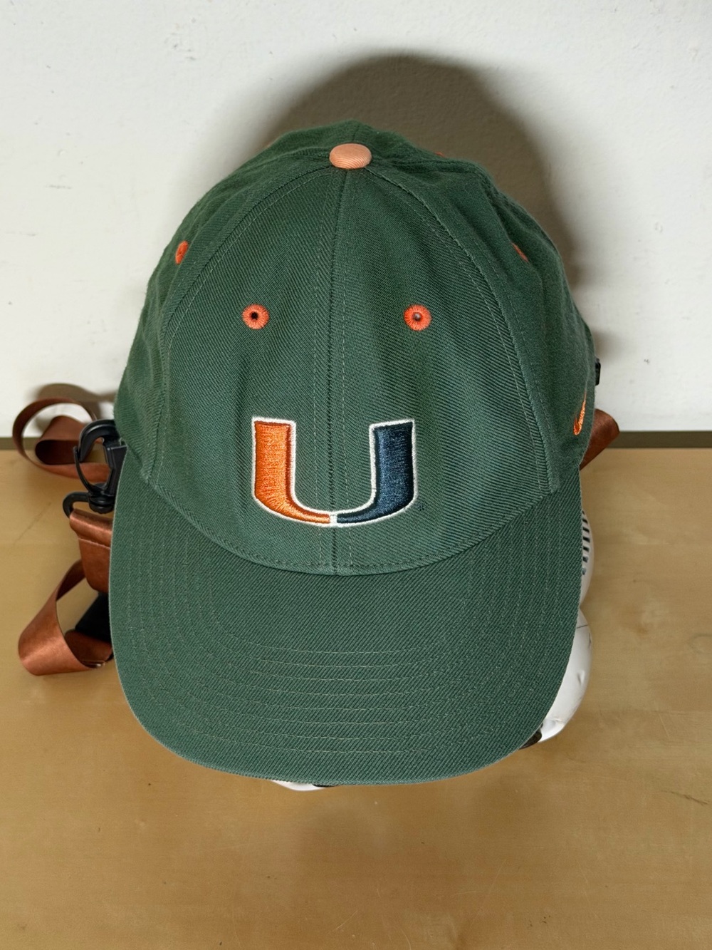 Miami Hurricanes Nike Hat Strapback Cap Green Orange NCAA University Of Miami
